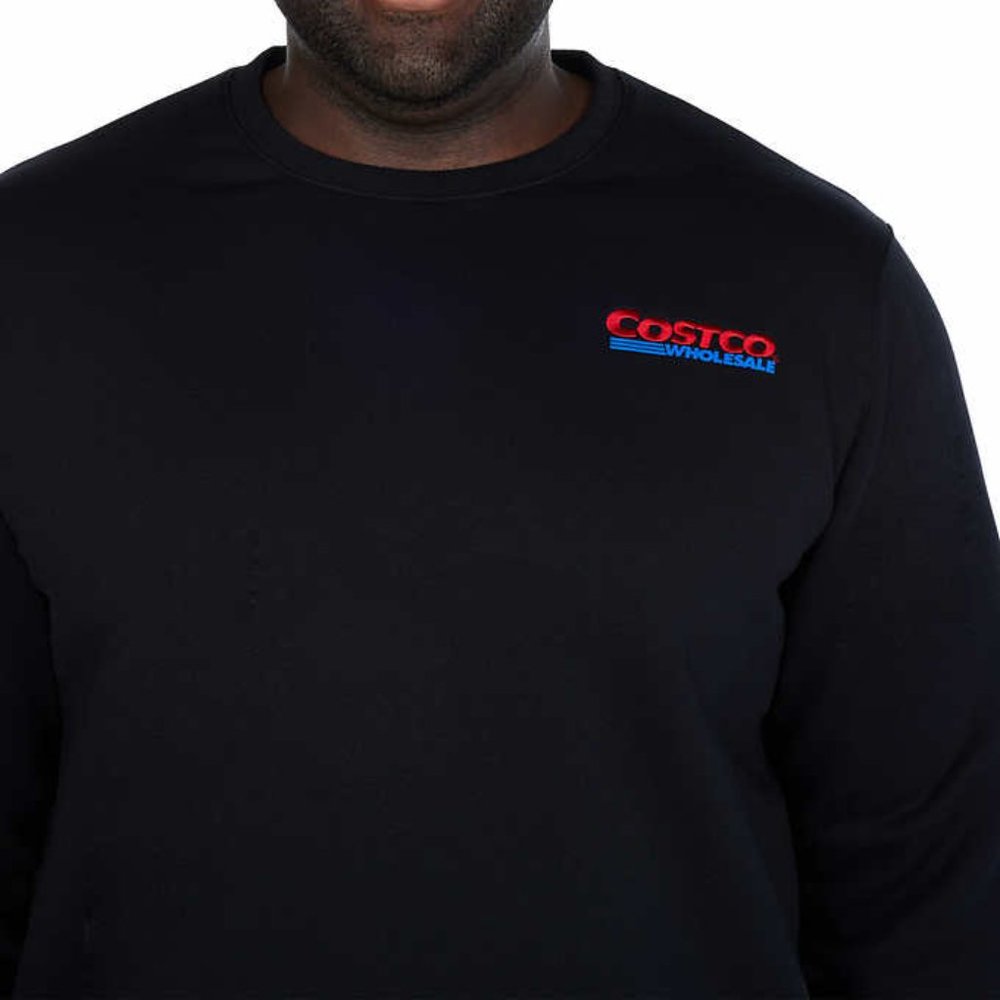 Costco Wholesale Black Unisex Embroidered Logo Fleece Crewneck Sweatshirt - Picture 6 of 8